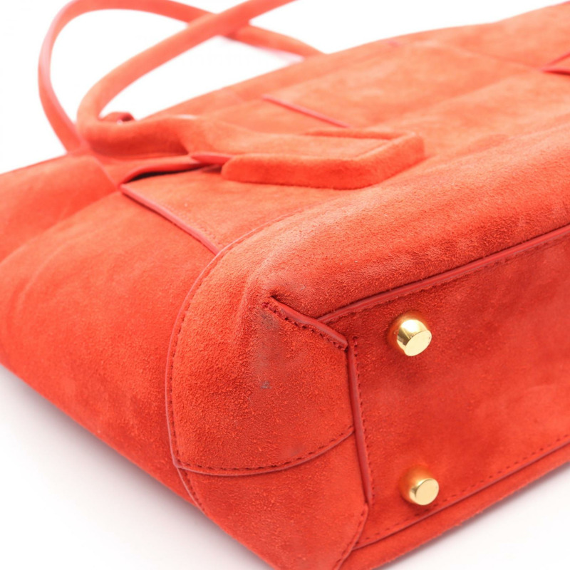 BOTTEGA VENETA Arco 48 Maxi Intrecciato 肩背包，紅色麂皮，二手女款-14