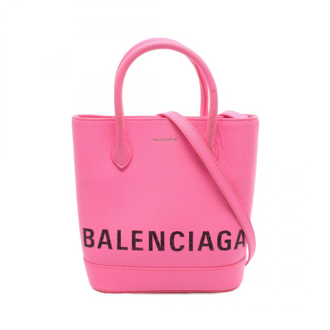 BALENCIAGA Ville XXS 單肩斜背包 569856 粉紅皮革 二手 女士