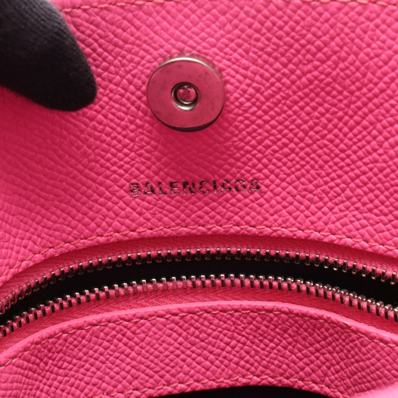 BALENCIAGA Ville XXS 單肩斜背包 569856 粉紅皮革 二手 女士-3