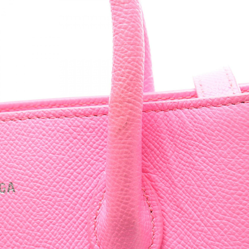 BALENCIAGA Ville XXS 單肩斜背包 569856 粉紅皮革 二手 女士-5