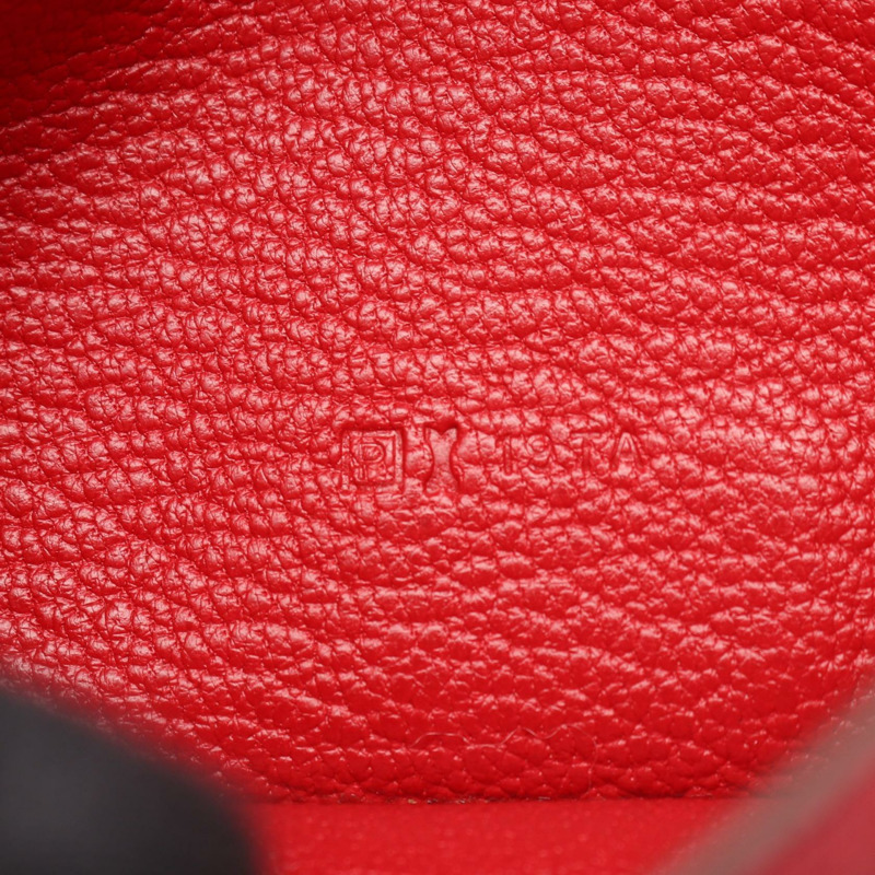 愛馬仕 Bearn Soufflet 雙折皮夾 P 山羊皮 粉紅 紅色 SHW 二手-4