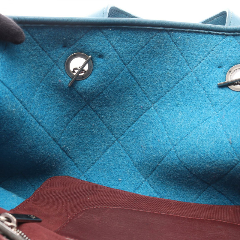 香奈兒 (CHANEL) 絎縫鏈條肩背包 A66709 羊毛皮 藍色 二手 女士 CC-6