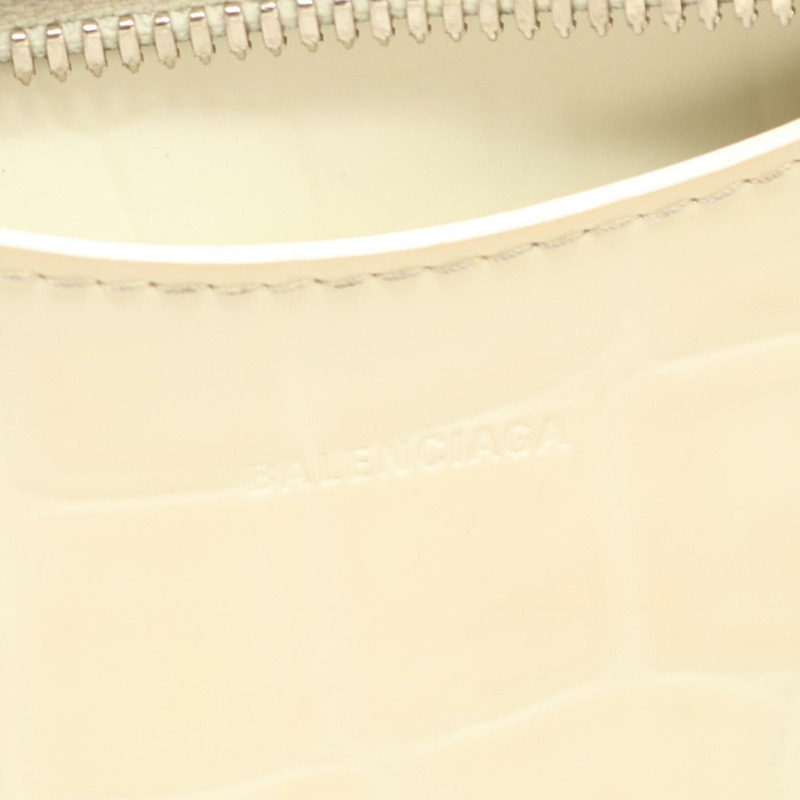 巴黎世家 NEO CLASS CITY MINI 斜背包 638524 白色皮革 二手 女士-3