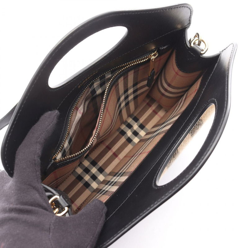 BURBERRY 迷你口袋單肩斜背包 8035839 皮革羊絨二手-2