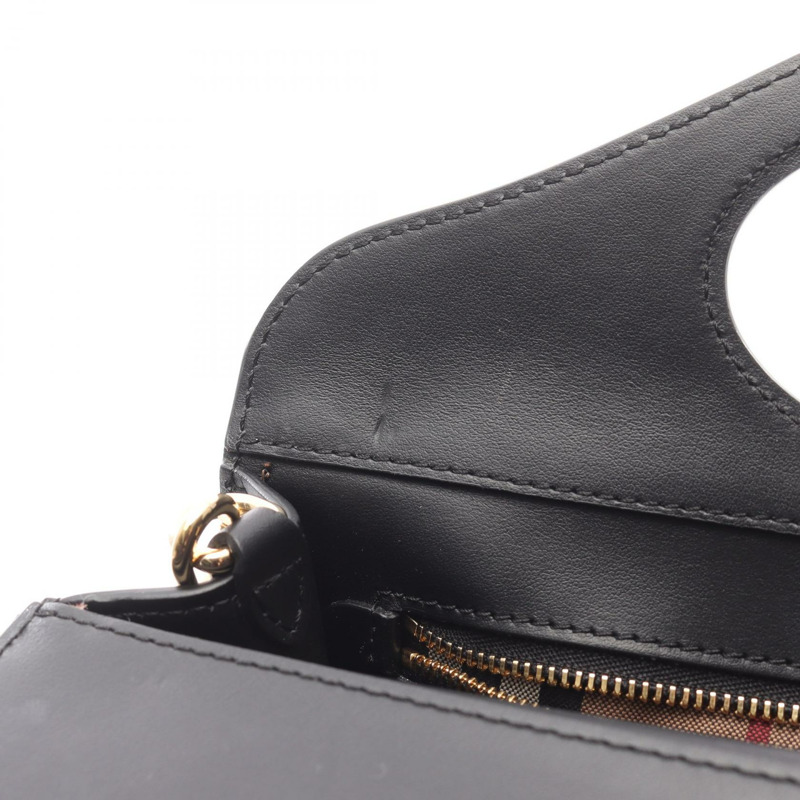 BURBERRY 迷你口袋單肩斜背包 8035839 皮革羊絨二手-4