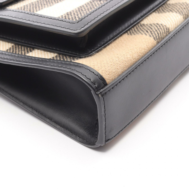 BURBERRY 迷你口袋單肩斜背包 8035839 皮革羊絨二手-7