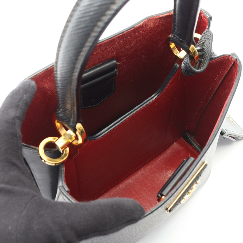 PRADA SAFFIANO CUIR+C 斜背肩背包 1BA217 Saffiano 黑色-2