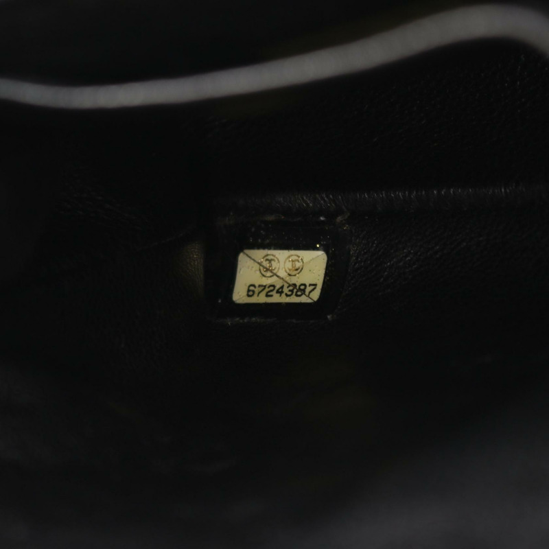 香奈兒巧克力棒鏈條單肩手提包，羊皮材質，黑色，金色五金，二手，女士CC-4