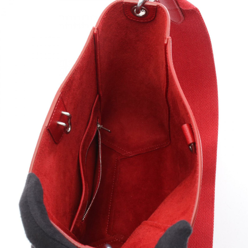 CELINE Sangle 水桶小號肩背包，紅色皮革，二手女款-2