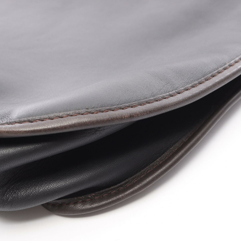 LOEWE Sophia Anagram 單肩斜背包，黑色棕色皮革，二手女款-5