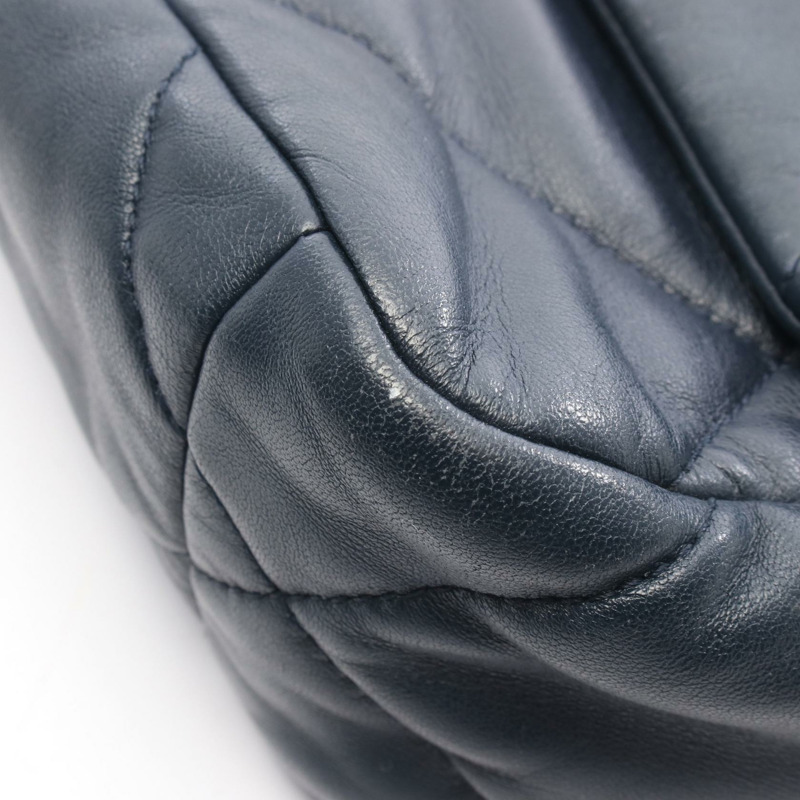 CHANEL 19 dix-neuf 馬特拉斯鏈單肩斜背包 AS1161 皮革 海軍藍 CC-7