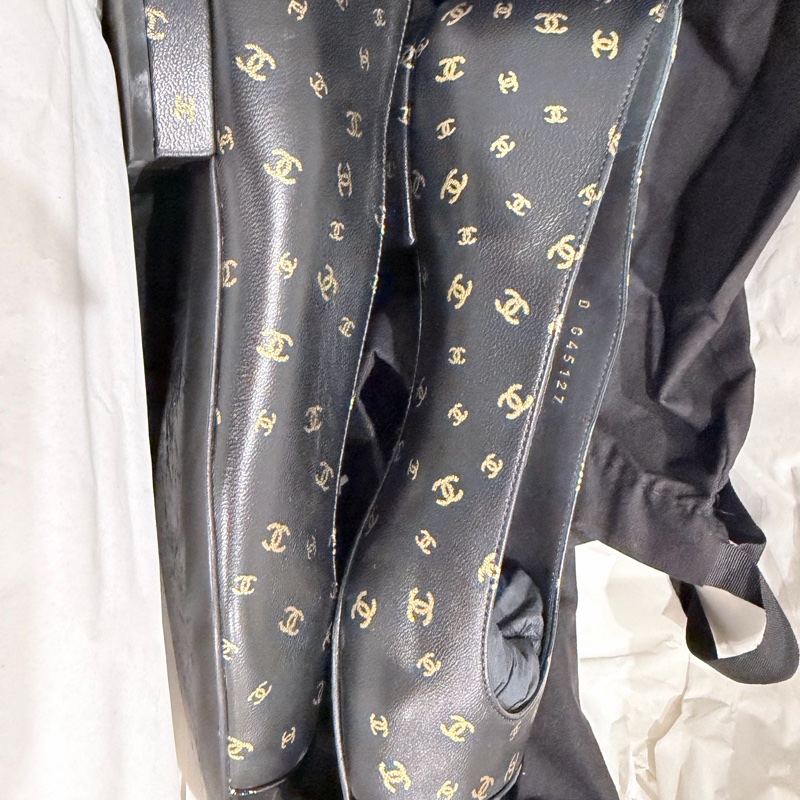CHANEL 黑色娃娃鞋-11