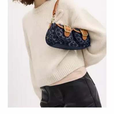 Coach 女士 Ashton 標誌性牛仔單肩包均碼碼25.4cm*7cm*10.2cm-3