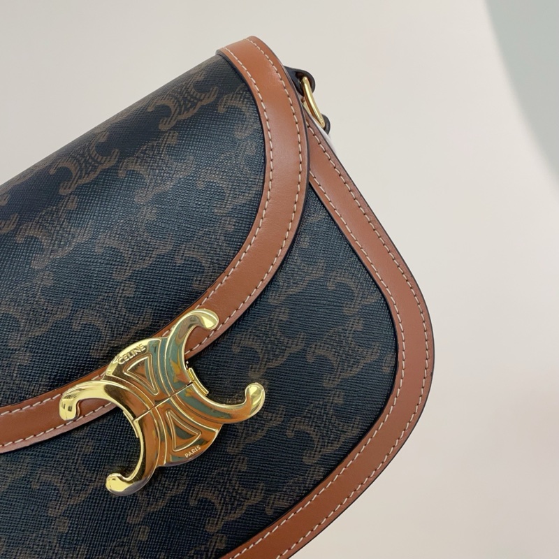 98新Celine 凱旋門金扣馬鞍包 23年新款 無附件-6