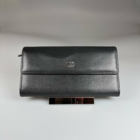 CHANEL Sevruga信封長夾黑 16開