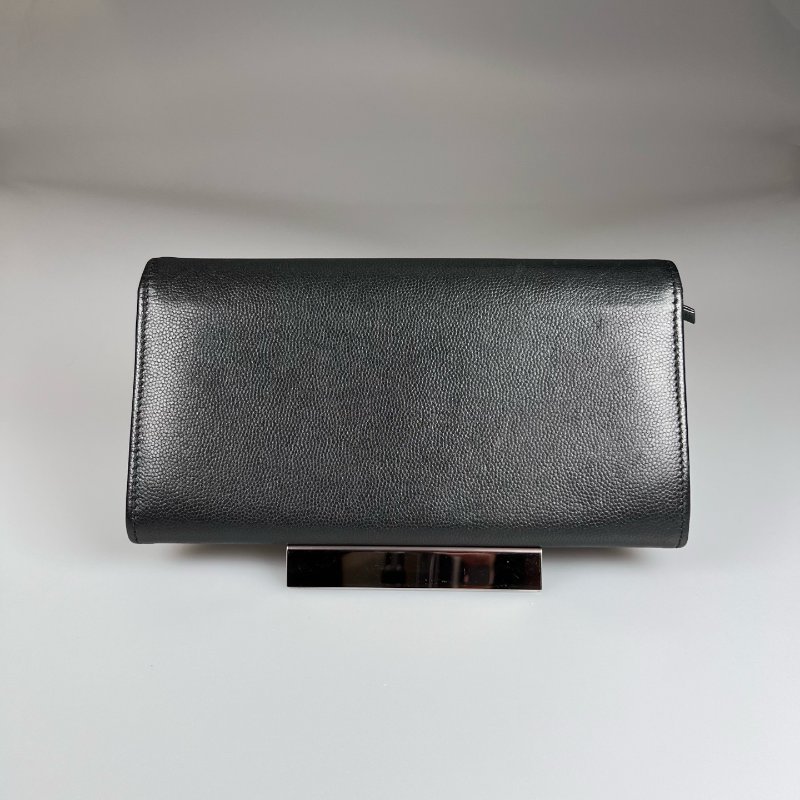 CHANEL Sevruga信封長夾黑 16開-1