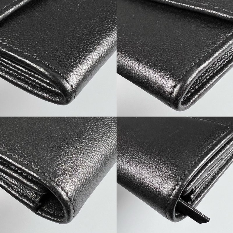 CHANEL Sevruga信封長夾黑 16開-8