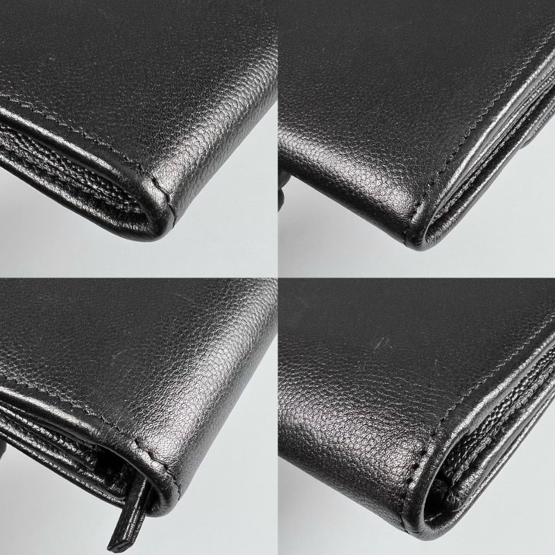 CHANEL Sevruga信封長夾黑 16開-9