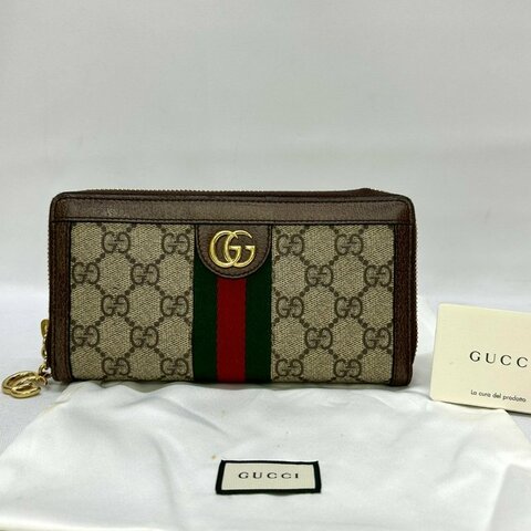 GUCCI Ophidia帆布拉鍊長夾