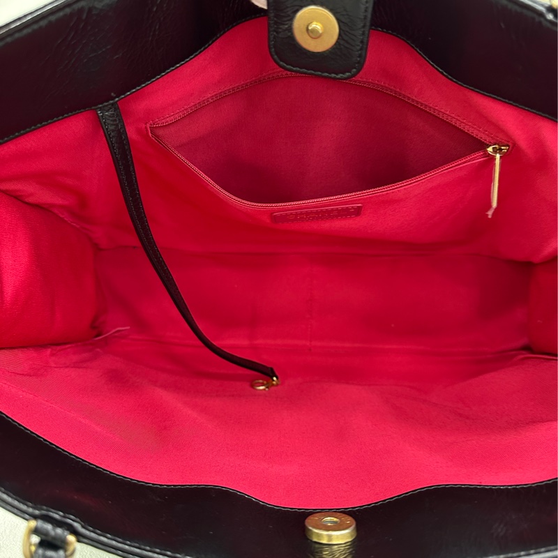 Chanel/香奈兒新版油蠟皮tote托特單肩包 30開 經典黑金配色➕橫版包型 百搭大容量 休閒通勤兩不誤隨意背 尺寸：37*25*10cm-7