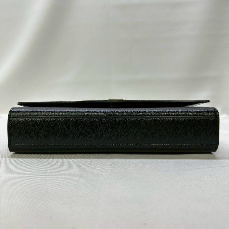 YSL KATE黑金粒面皮革鏈包-8