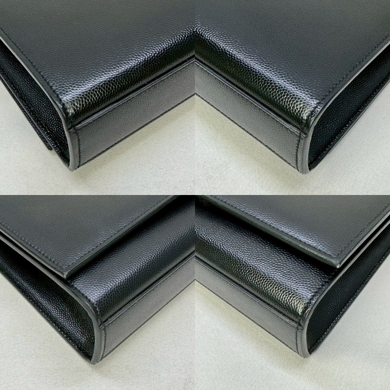 YSL KATE黑金粒面皮革鏈包-9