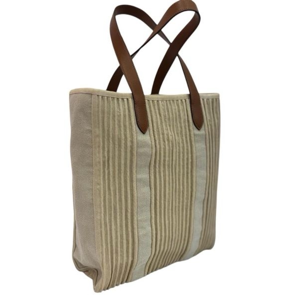 Hermès 麻質百褶托特包-2
