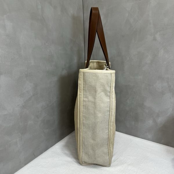 Hermès 麻質百褶托特包-5