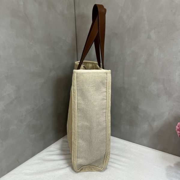 Hermès 麻質百褶托特包-6