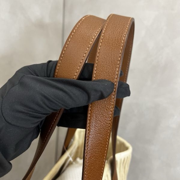 Hermès 麻質百褶托特包-8