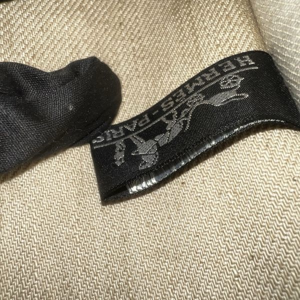 Hermès 麻質百褶托特包-12