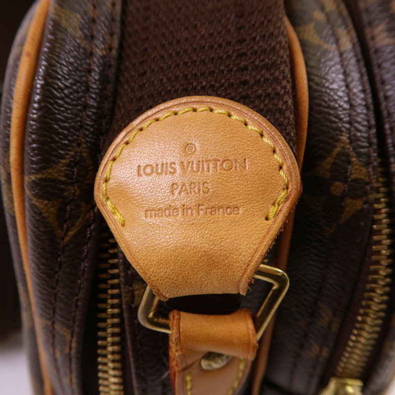 LOUIS VUITTON Monogram Reporter PM金扣肩背袋棕色-6
