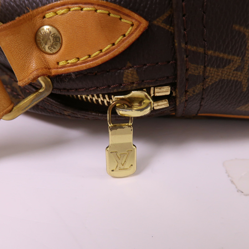 LOUIS VUITTON Monogram Reporter PM金扣肩背袋棕色-14