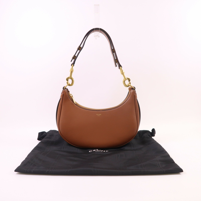CELINE 牛皮皮革Ava金扣肩背袋-8