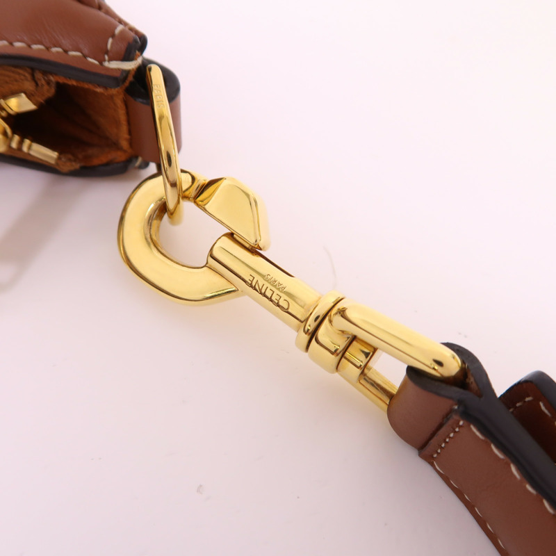 CELINE 牛皮皮革Ava金扣肩背袋-14