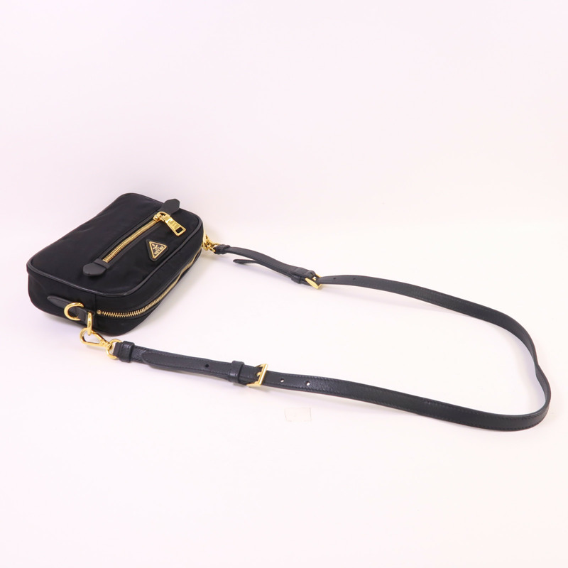 PRADA 尼龍Shoulder Bag金扣肩背袋-7
