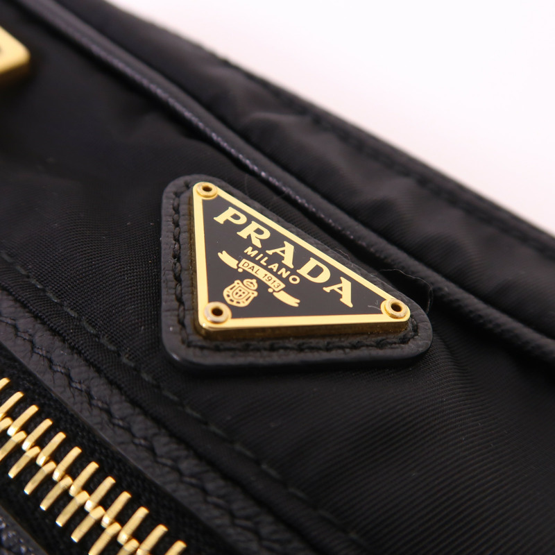 PRADA 尼龍Shoulder Bag金扣肩背袋-8