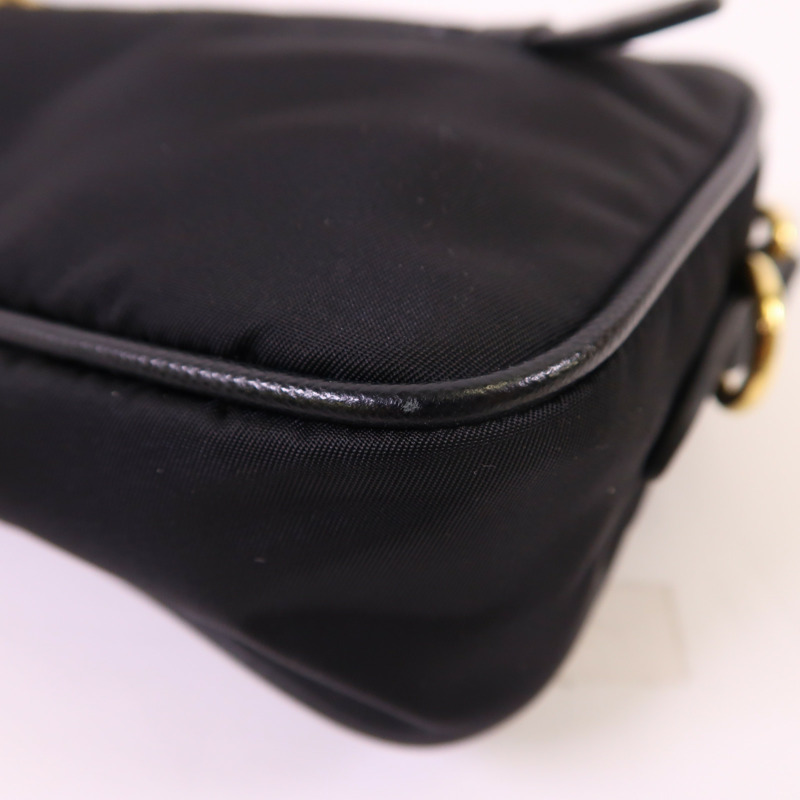 PRADA 尼龍Shoulder Bag金扣肩背袋-9