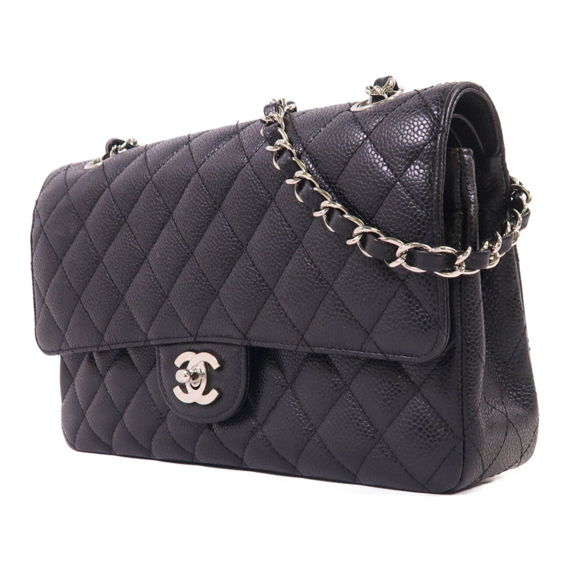 CHANEL 牛皮皮革Classic 25銀扣鏈帶肩背袋-2