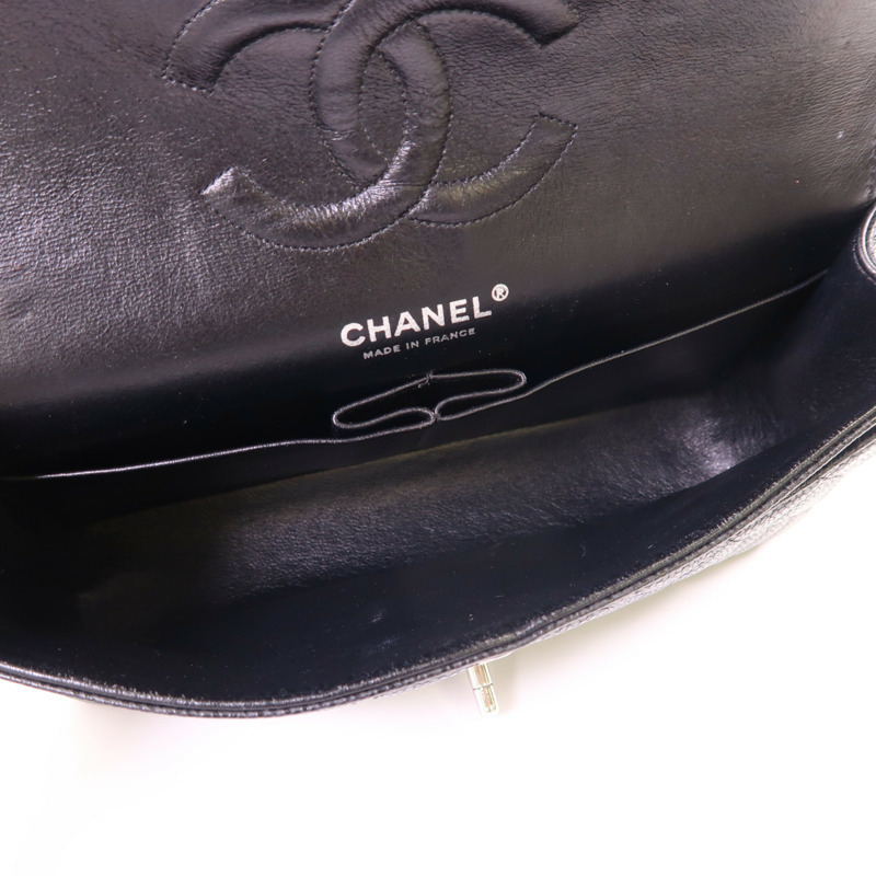 CHANEL 牛皮皮革Classic 25銀扣鏈帶肩背袋-4