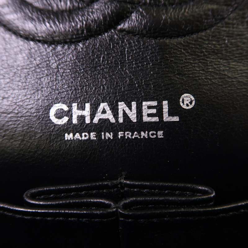 CHANEL 牛皮皮革Classic 25銀扣鏈帶肩背袋-5