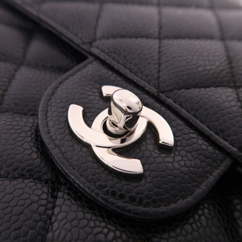 CHANEL 牛皮皮革Classic 25銀扣鏈帶肩背袋-8