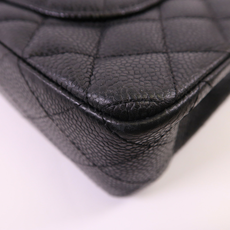 CHANEL 牛皮皮革Classic 25銀扣鏈帶肩背袋-11