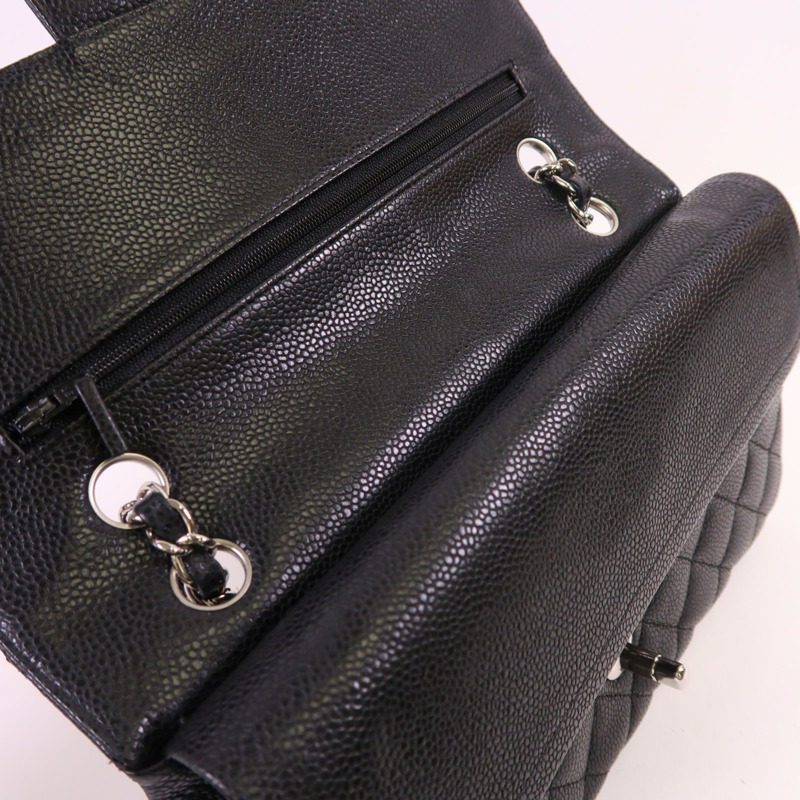 CHANEL 牛皮皮革Classic 25銀扣鏈帶肩背袋-13