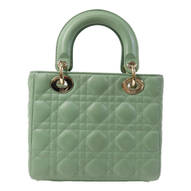 Dior 羊皮皮革Lady Dior Small金扣手挽肩背兩用袋-1