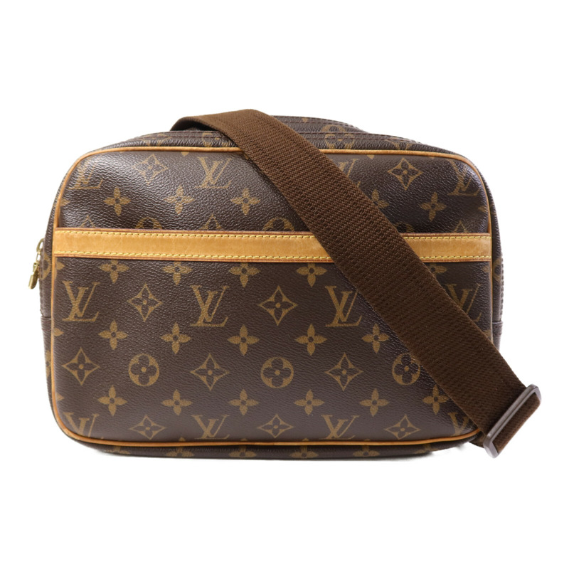 LOUIS VUITTON Monogram Reporter PM金扣肩背袋-0