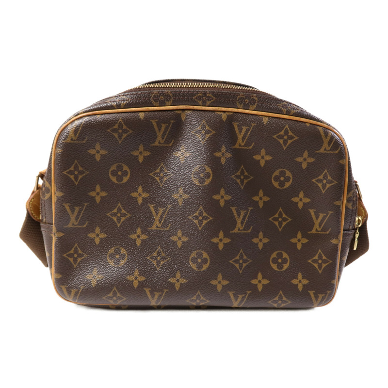 LOUIS VUITTON Monogram Reporter PM金扣肩背袋-1