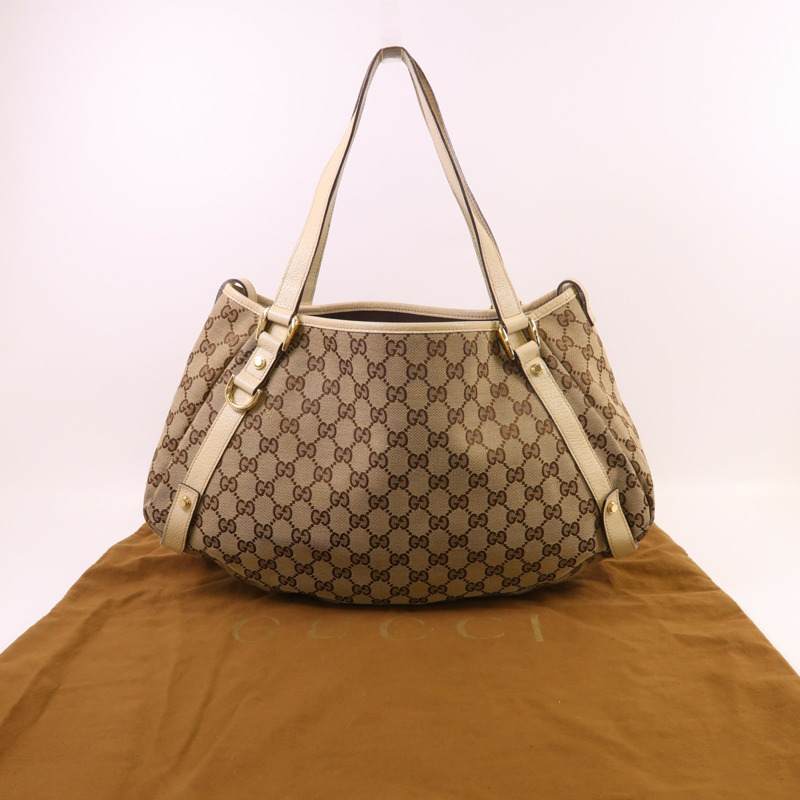 GUCCI 帆布Abbey金扣肩背袋-8