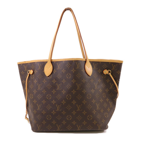 LOUIS VUITTON Monogram Neverfull MM金扣手挽袋