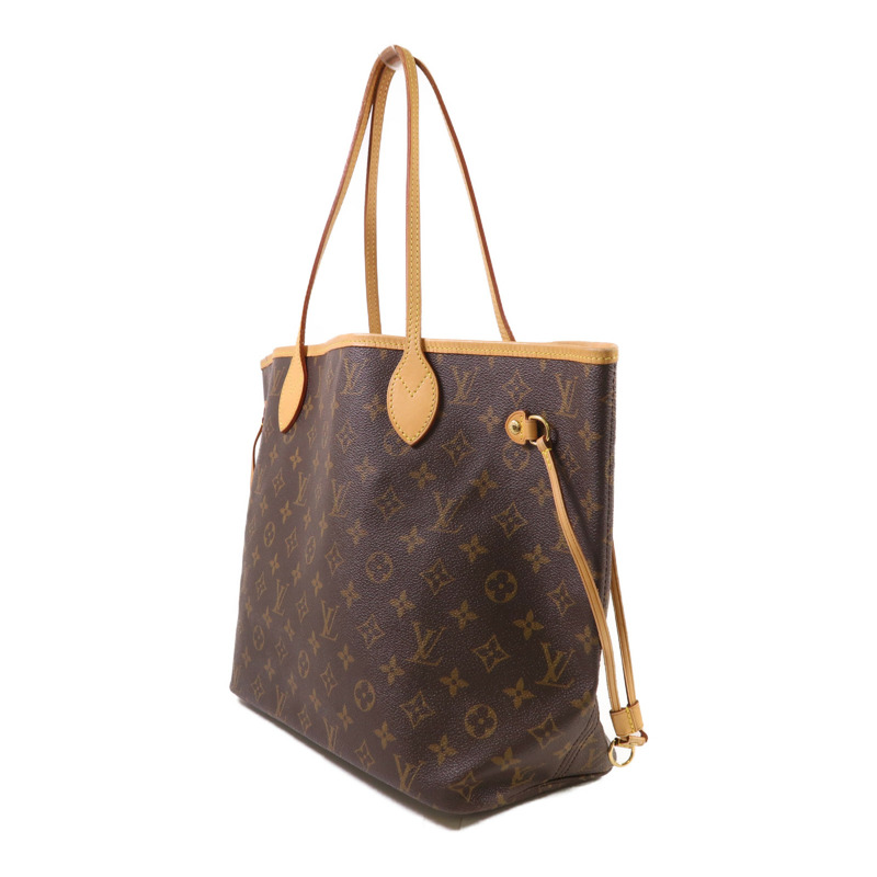 LOUIS VUITTON Monogram Neverfull MM金扣手挽袋-2